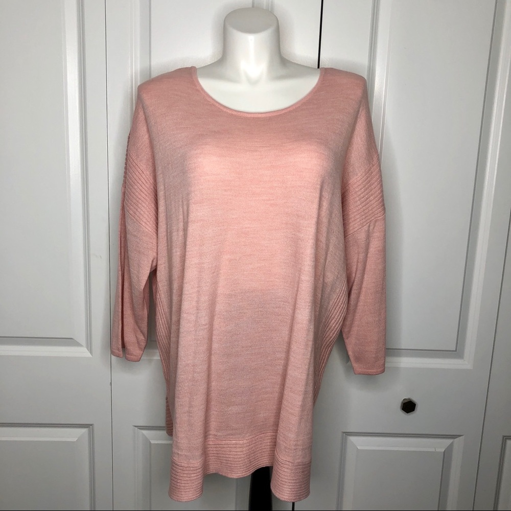 New Dressbarn Design History Light Pink Sweater 3XL